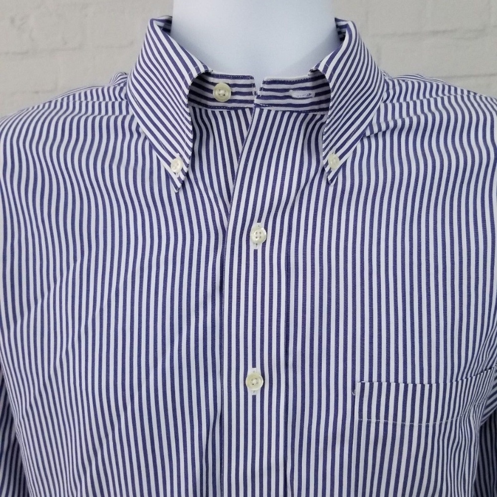 BROOKS BROTHERS Mens Long Sleeve Button Front Sz17